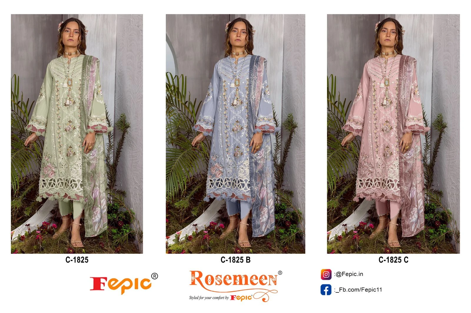Fepic C 1825 Abc Pure Cotton Wholesale Pakistani Salwar Suit Catalog — Wholesale Pakistani Suits, MPA wholesale from Surat — Photo 7